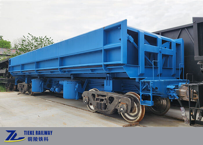 KF85 Railway Side Dump Wagon 85t Load Pneumatic Tipping 1435mm for Ore Transport