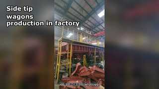 サイドティッピングワゴン ダンプ排出砂利 バラスト 鉱物石 鉄道貨車